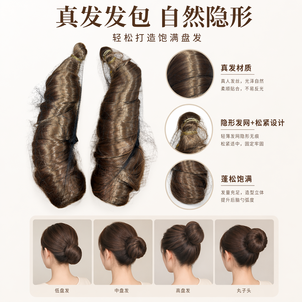 The brown wig bundle with high-temperature silk simulates the natural drape and fluffy curly hair style