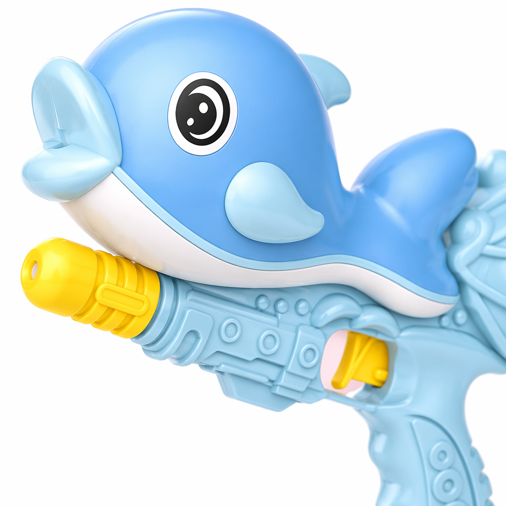 Blue dolphin-shaped water gun, pink dolphin-shaped water gun, children's summer water play toys Application Scenario