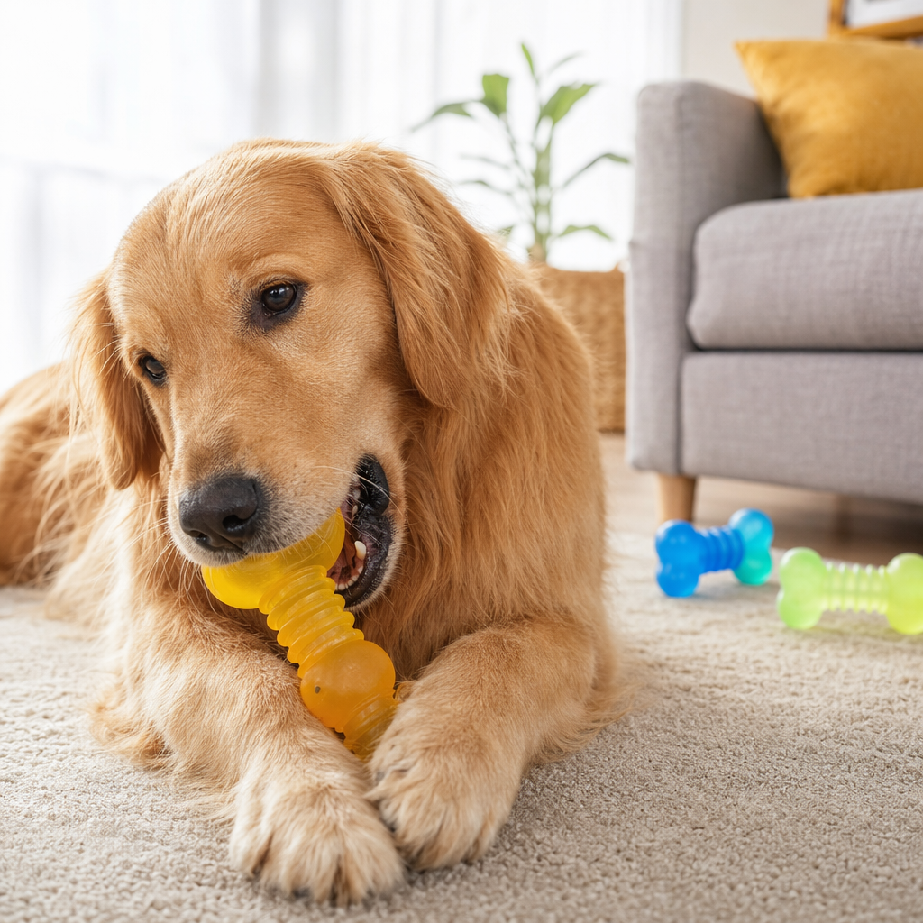 Colorful double-headed heart-shaped bone-shaped jelly gradient color pet gnawing toy, durable teeth grinding and teeth cleaning, specially designed for dogs