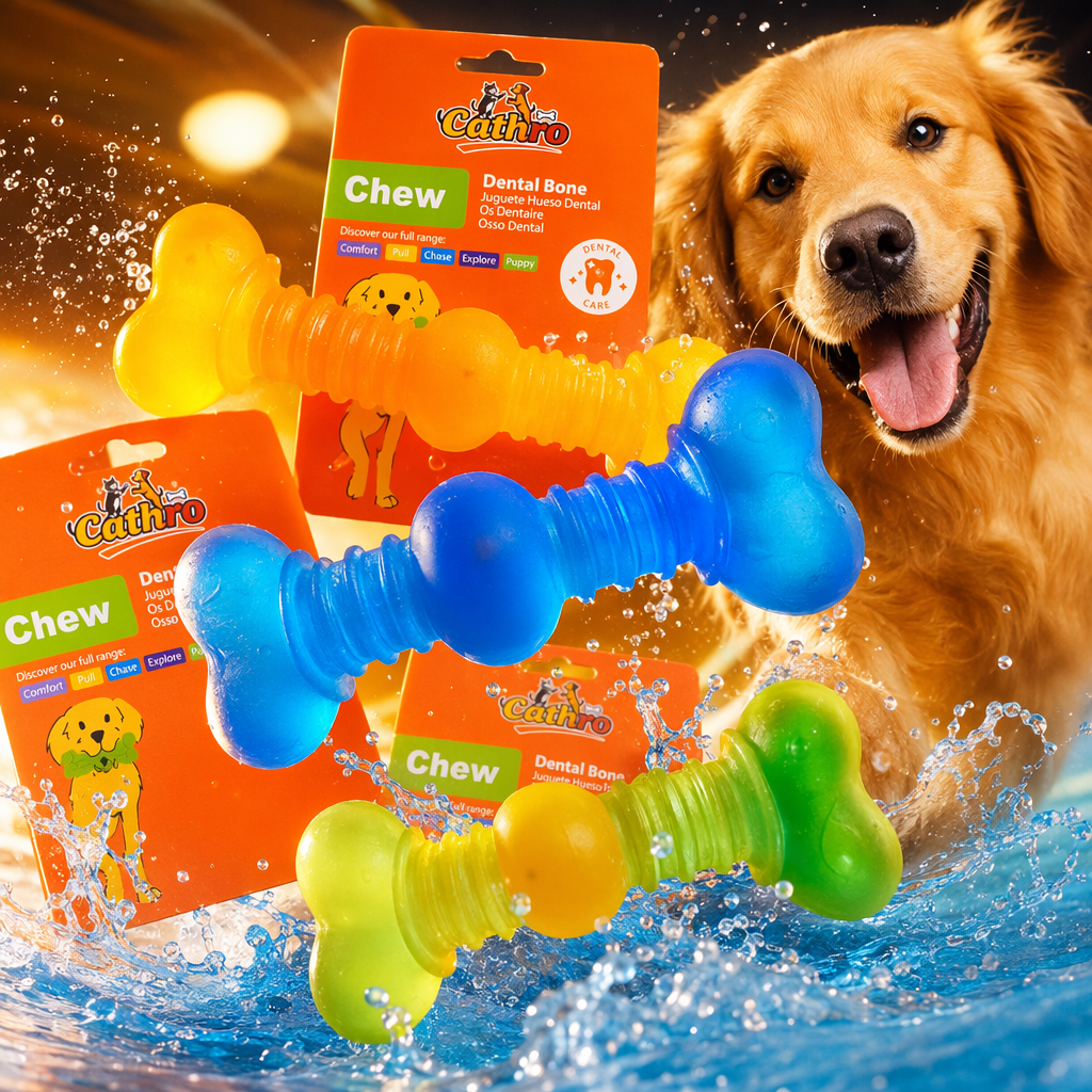 Colorful double-headed heart-shaped bone-shaped jelly gradient color pet gnawing toy, durable teeth grinding and teeth cleaning, specially designed for dogs details Picture