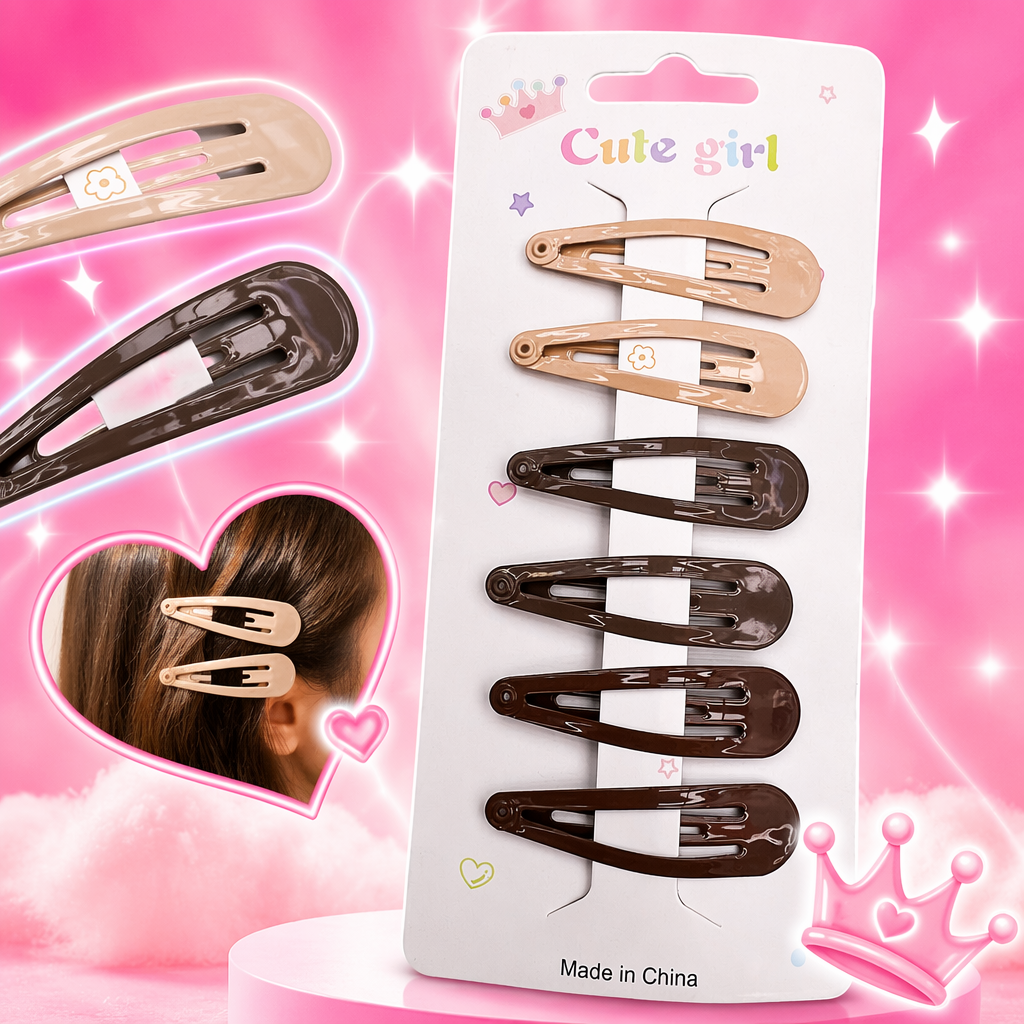 Colorful hairpin set with 24 metal spring clips, sweet and versatile for daily use Specification image