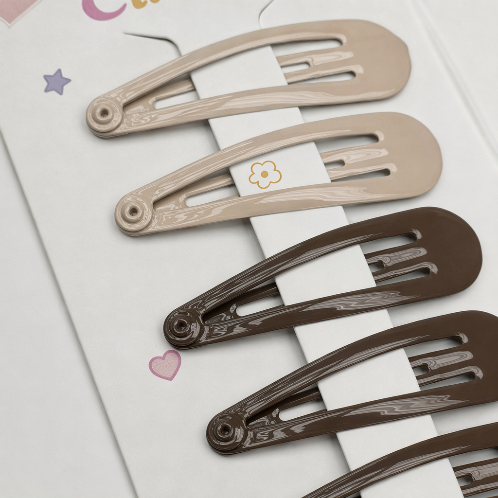 Colorful hairpin set with 24 metal spring clips, sweet and versatile for daily use Application Scenario