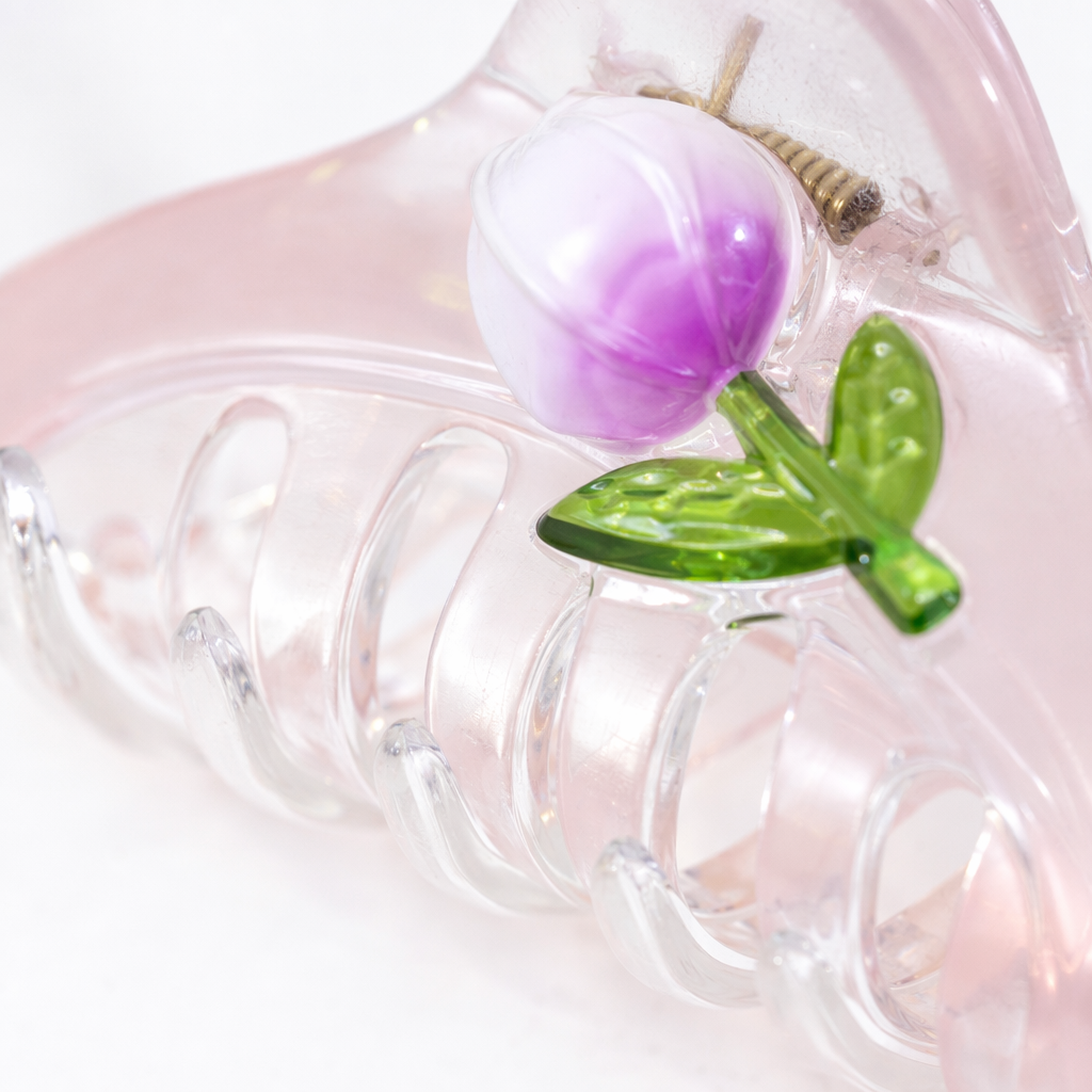 Colorful flower-decorated hair clips, sweet and girlish headwear, versatile accessories for daily wear Application Scenario