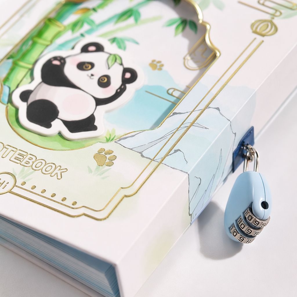 Panda-themed notebook set: Simple and Artistic student office notebook gift box Application Scenario