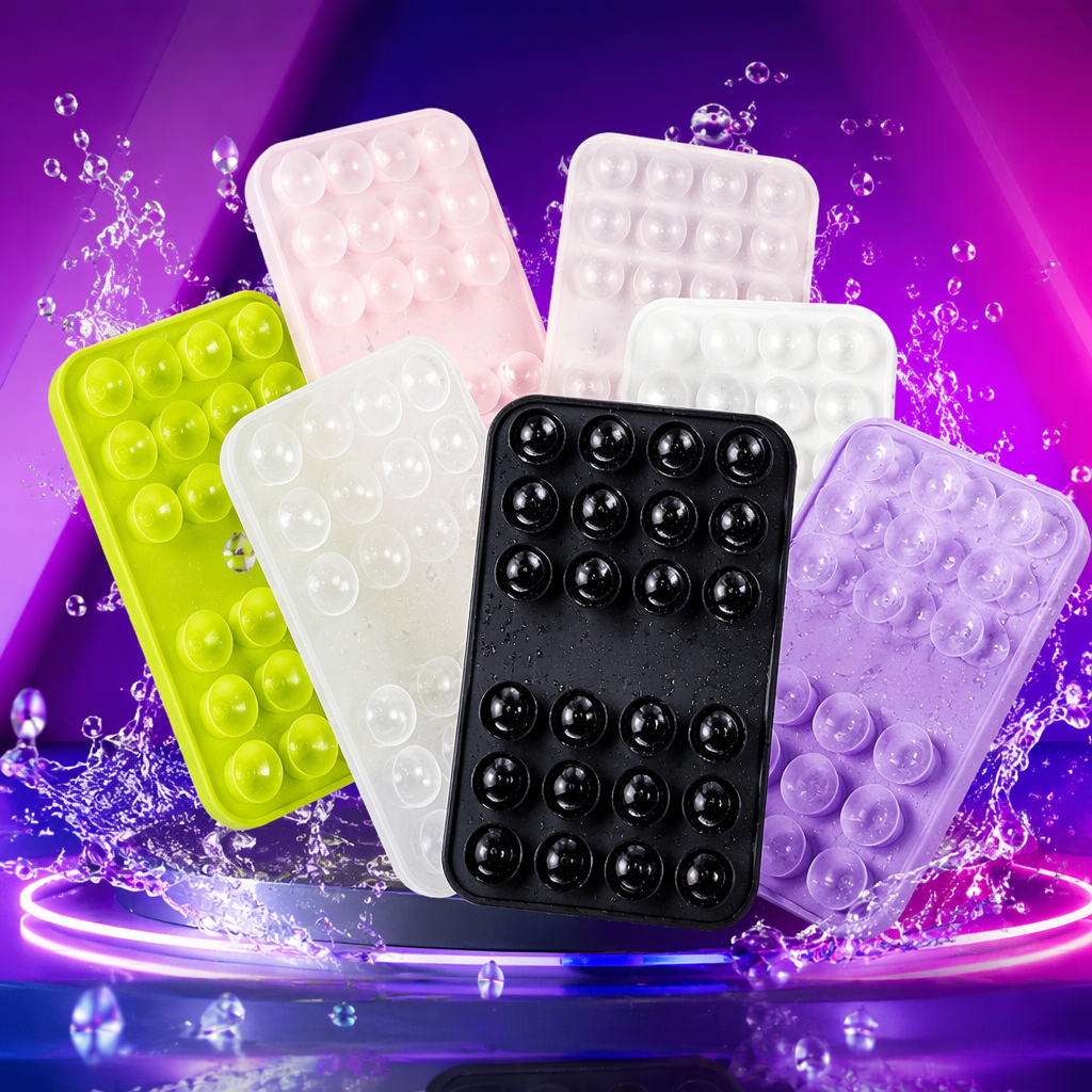 The suction cups are available in six colors: black, white, transparent, green, light pink and purple Specification image