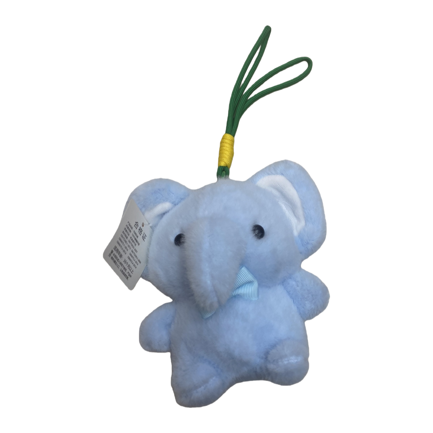 Blue plush elephant pendant, cute home decoration, plush toy keychain Item Picture