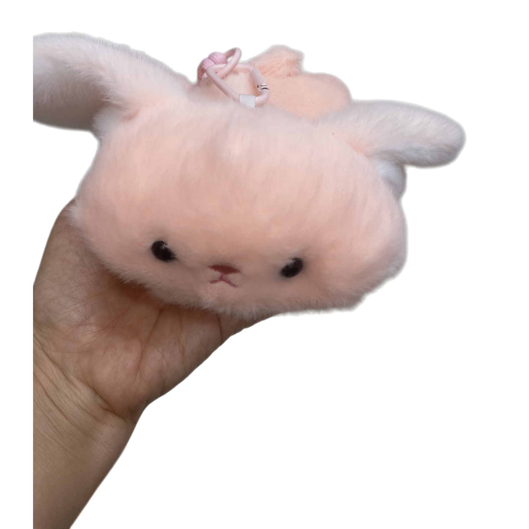 Pink plush rabbit pendant, cute and fun car bag keychain decoration Item Picture