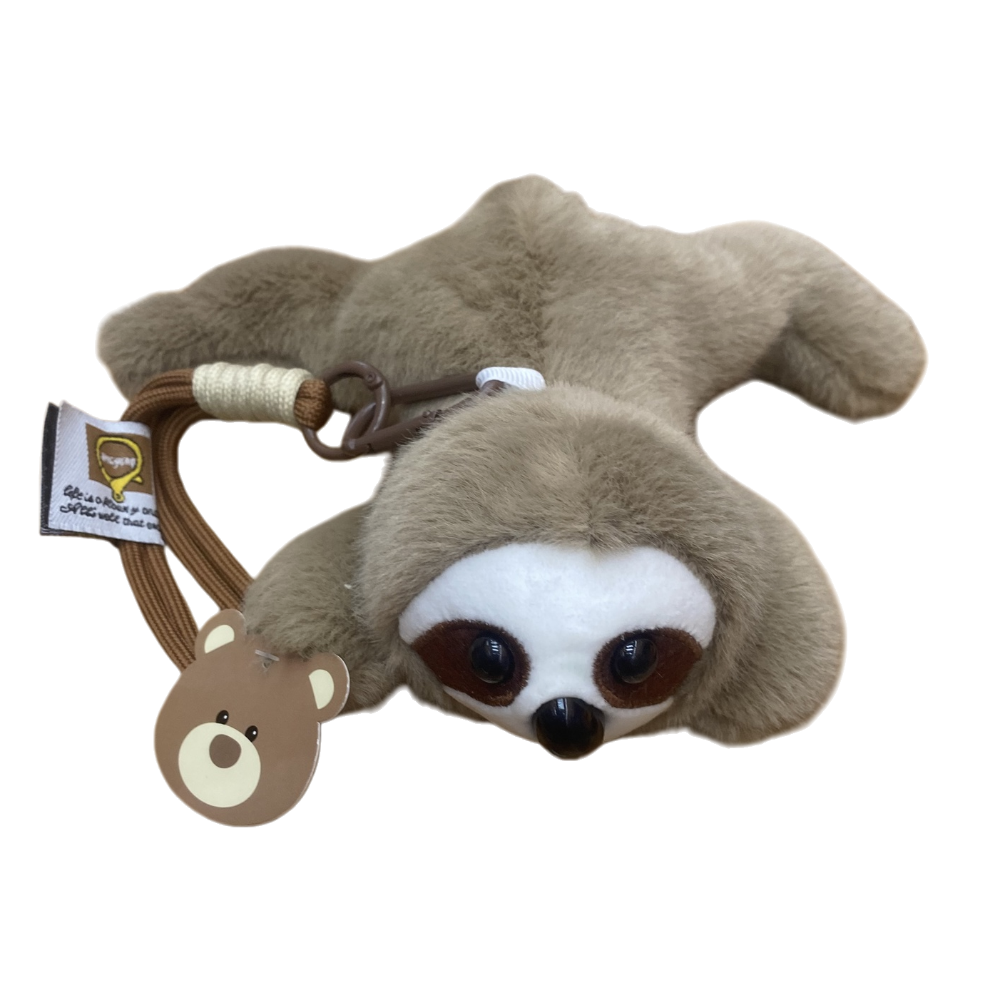 Brown plush sloth pendant, cute and adorable home decoration keychain, car doll Item Picture