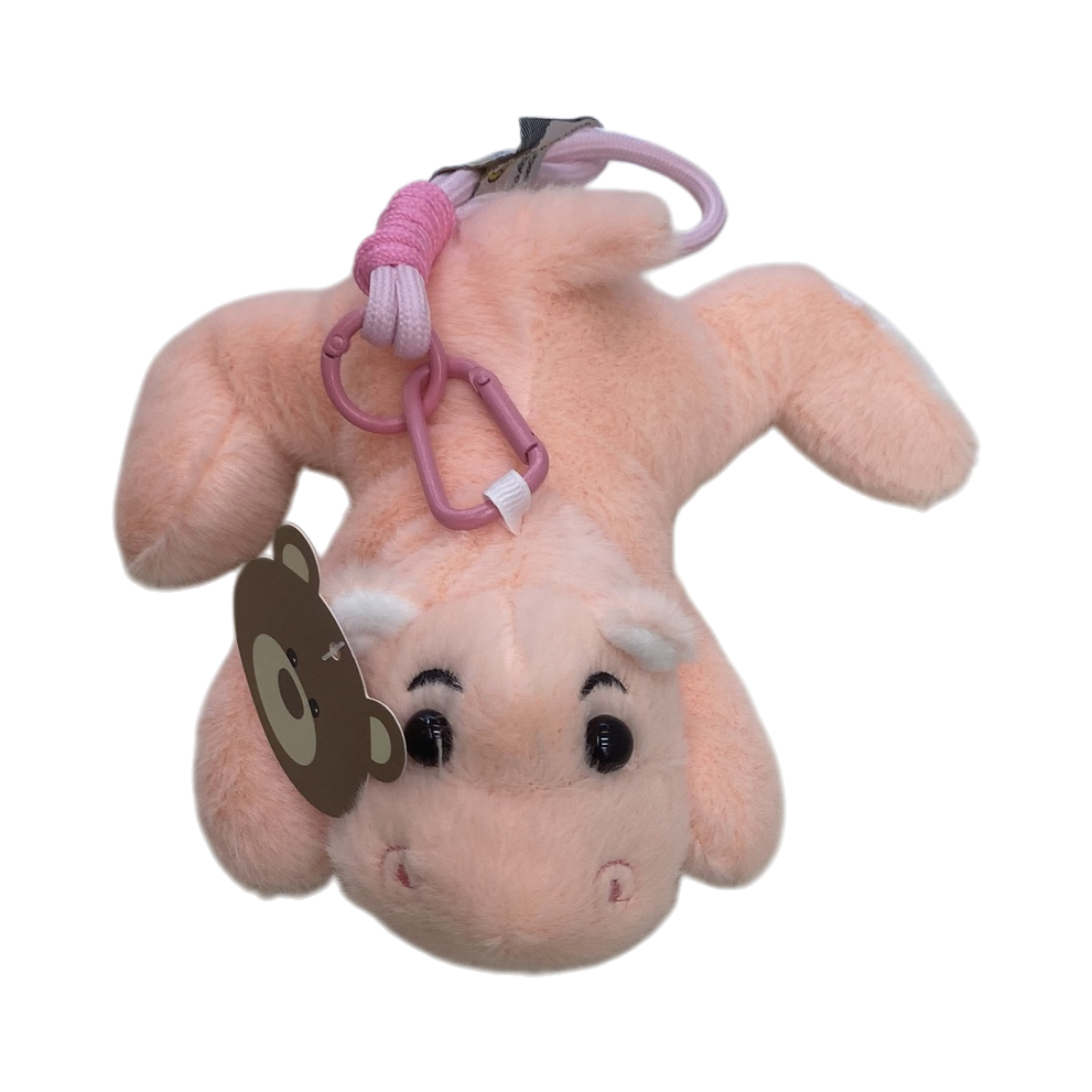 Pink plush little pig pendant, cute pet keychain, car bag decoration Item Picture