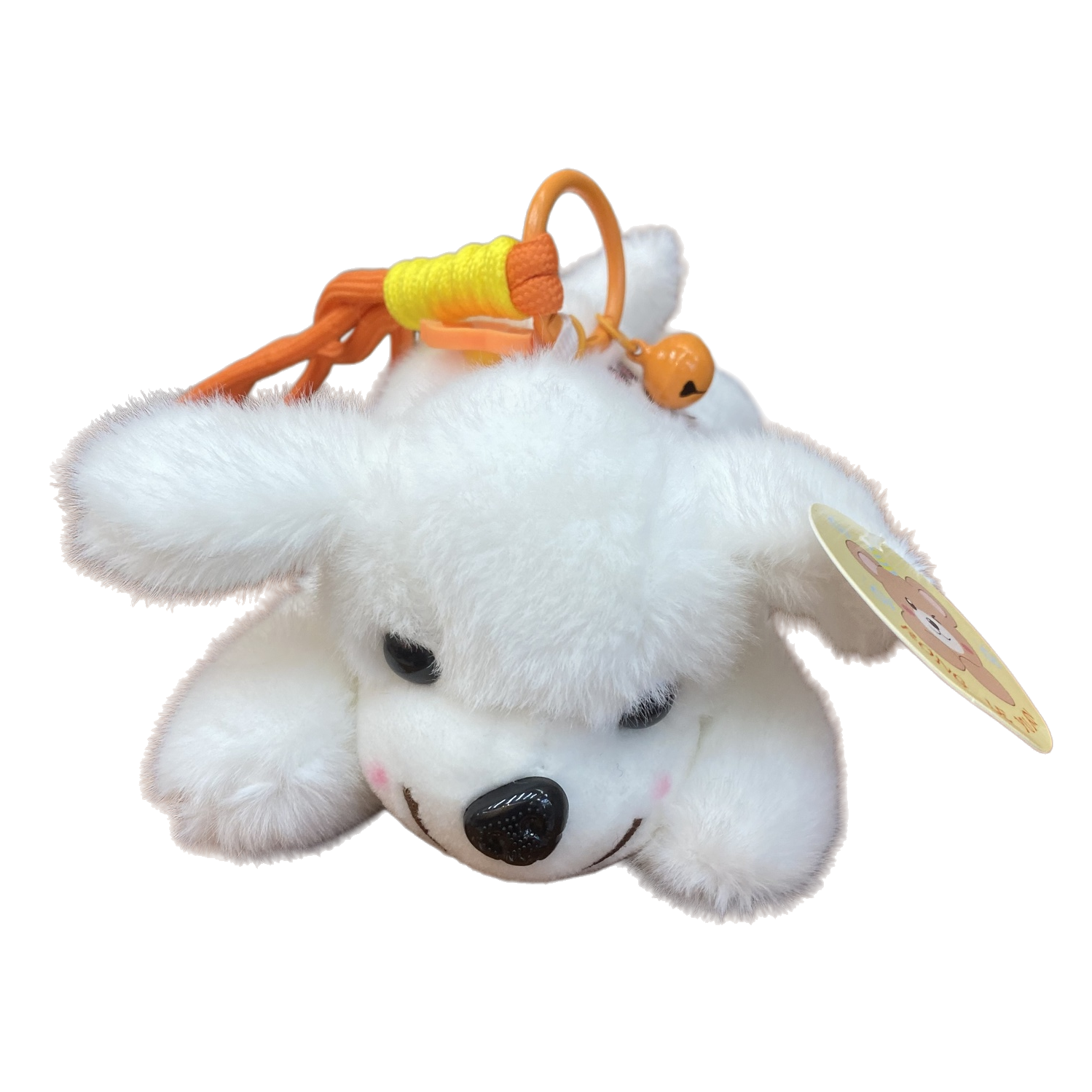 White plush puppy pendant, cute and adorable pet keychain, car bag hanging decoration Item Picture