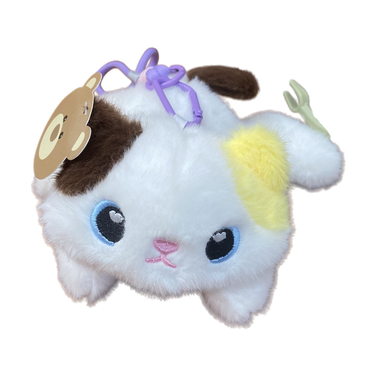 White plush cat pendant, cute and adorable pet keychain, car bag hanging decoration Item Picture