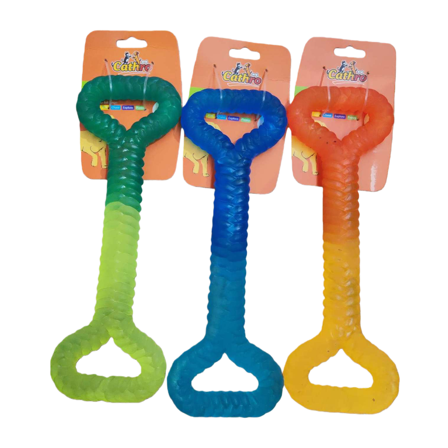 Big dog tug-of-war stick, jelly gradient dog chew toy, pet teeth grinding and cleaning, durable Item Picture