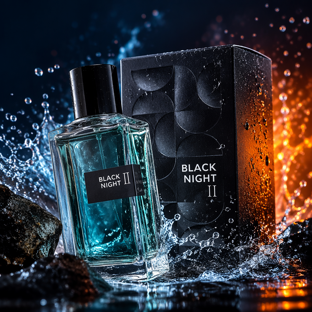 Black packaging box perfume bottle, high-end and simple fragrance container gift box Specification image