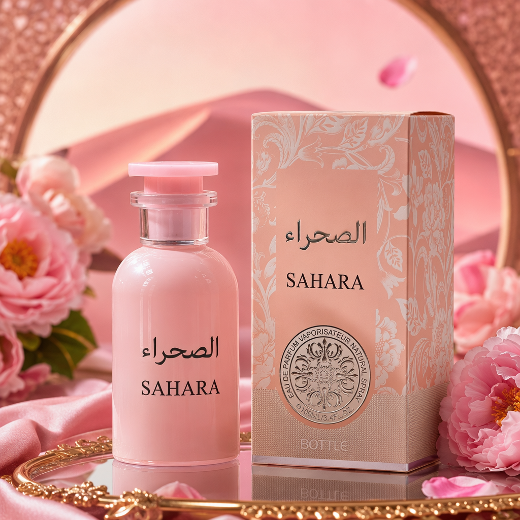 A pink perfume bottle with a fashionable and simple gift box Specification image
