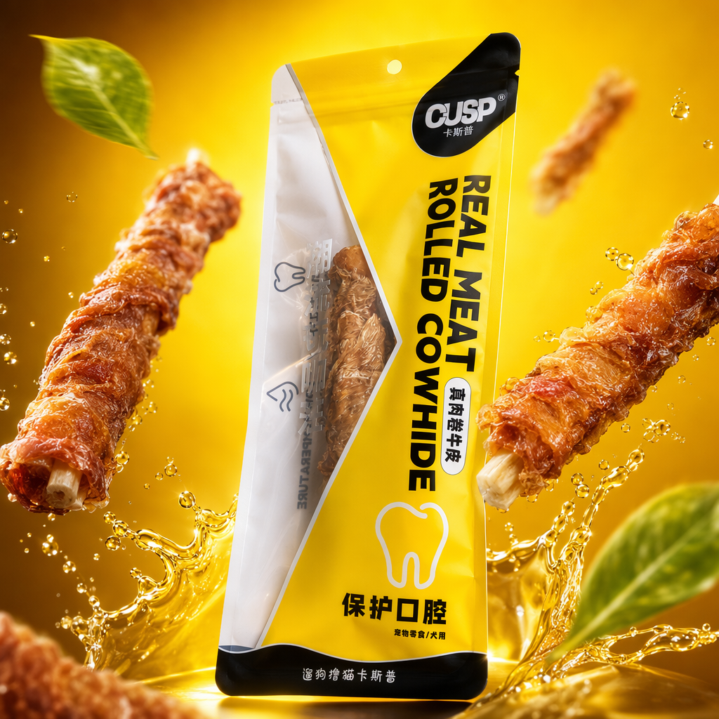 黄色包装袋+宠物零食细节图
