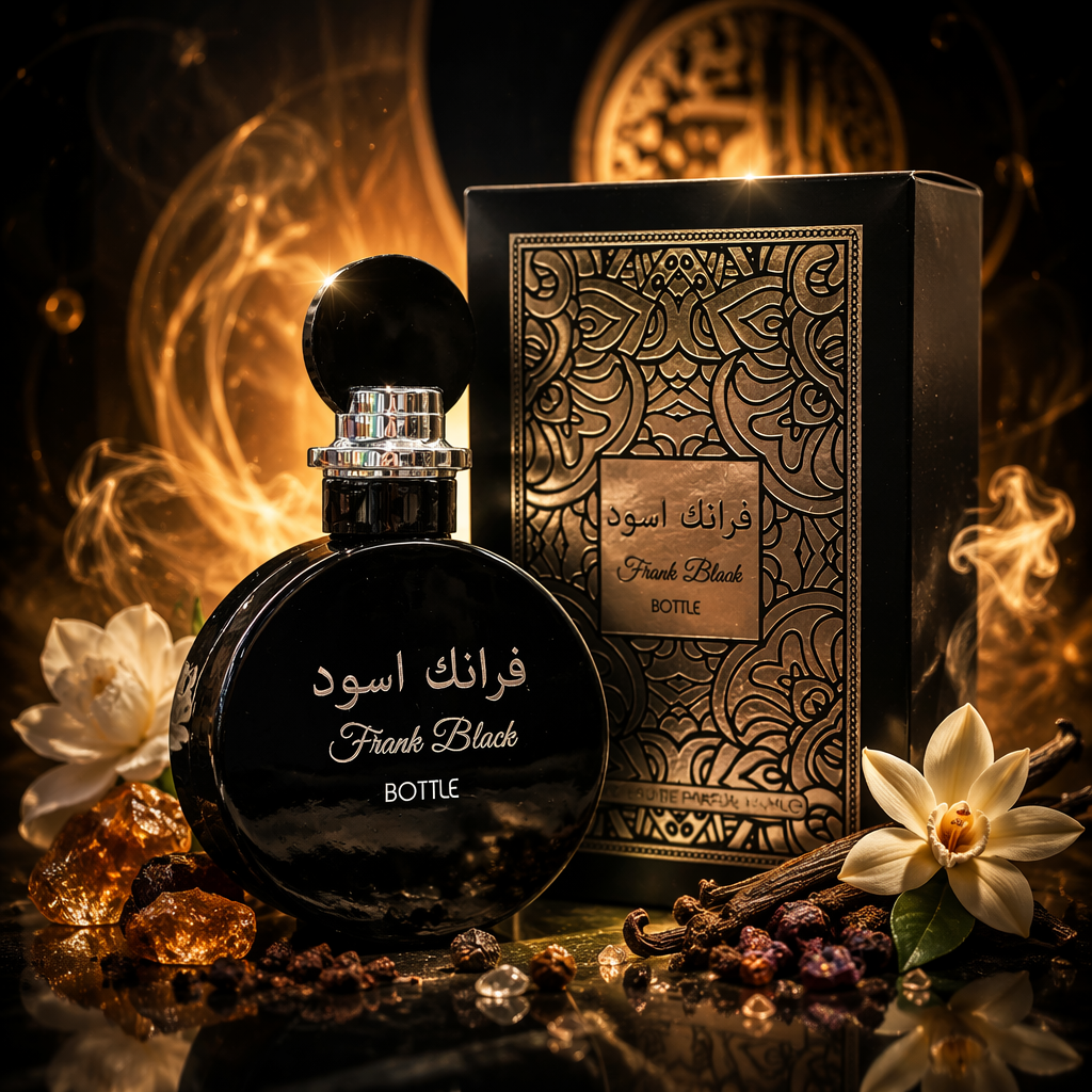 صندوق فرانك بلاك بلاك اسود مزود بأغطية فضية سوداء، صندوق اسود ذهبي Specification image