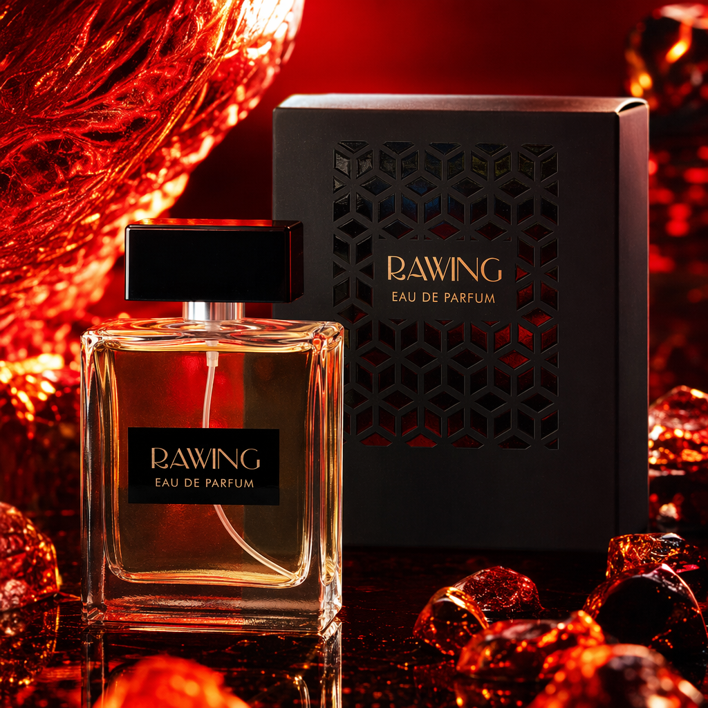Black packaging box with transparent glass bottle Specification image