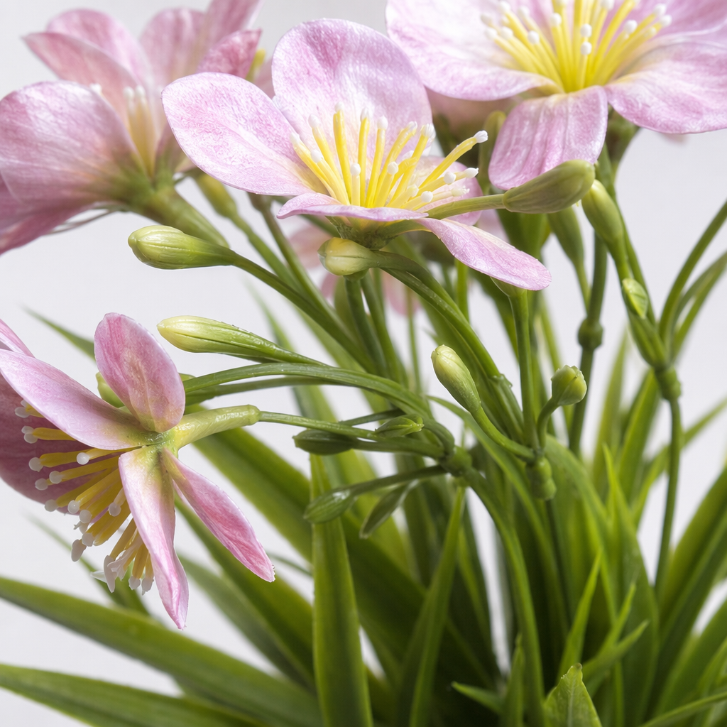 Pink flower potted plants, indoor decorative green plants, small bonsai, balcony garden ornaments Application Scenario
