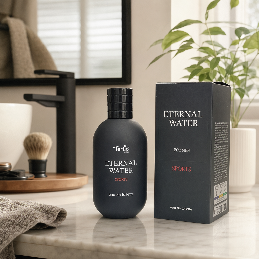ETERNAL WATER SPORTS Men's Eau de Toilette Black perfume bottle and packaging box details Picture