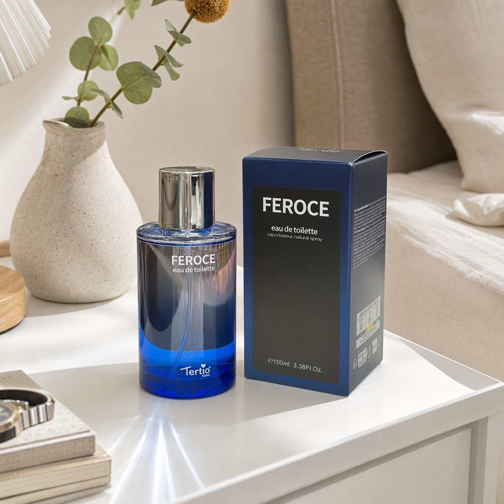 Blue perfume bottle, glass spray bottle, 100ml home aroma diffuser, empty bottle, replaceable nozzle details Picture