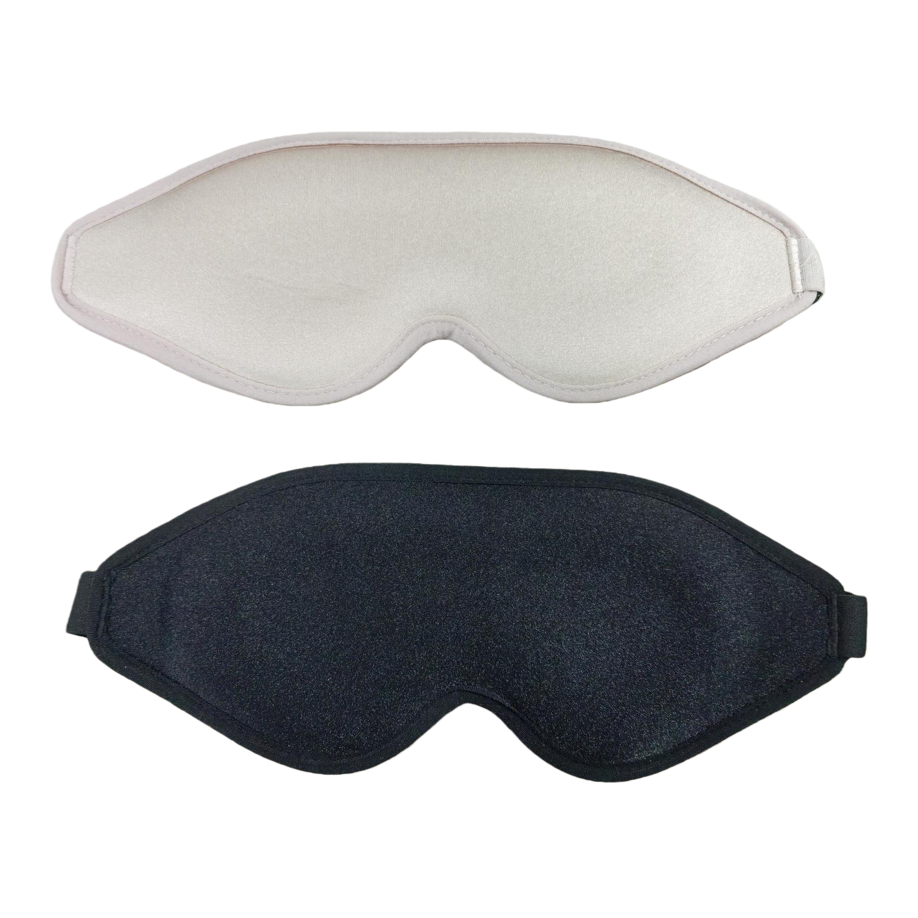 Light pink and black two-color velvet blackout sleep eye mask Item Picture