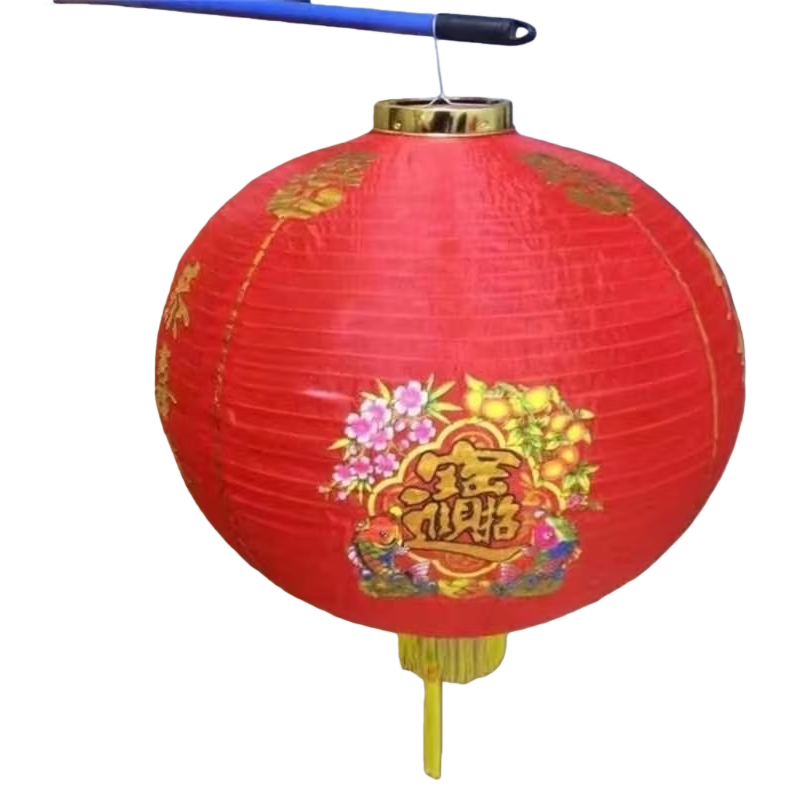 红色灯笼白底实物图