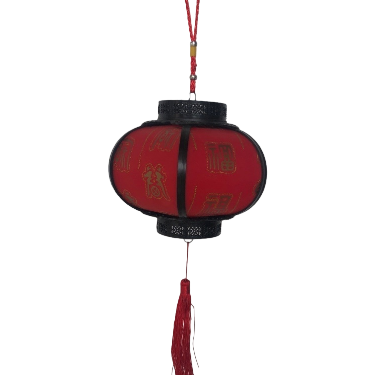Red lantern iron handcrafted hanging decoration for the living room entrance hall, festive decoration Item Picture