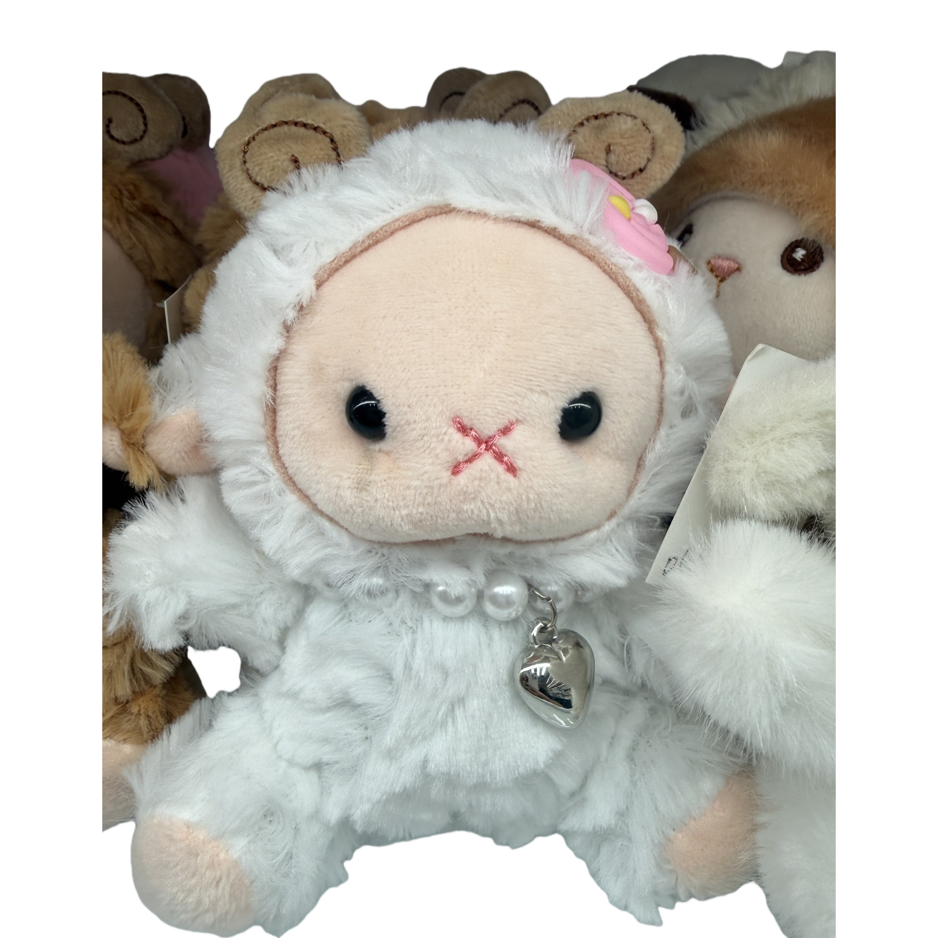 White plush sheep dolls, cute throw pillows, plush toys, fabric home decoration Item Picture