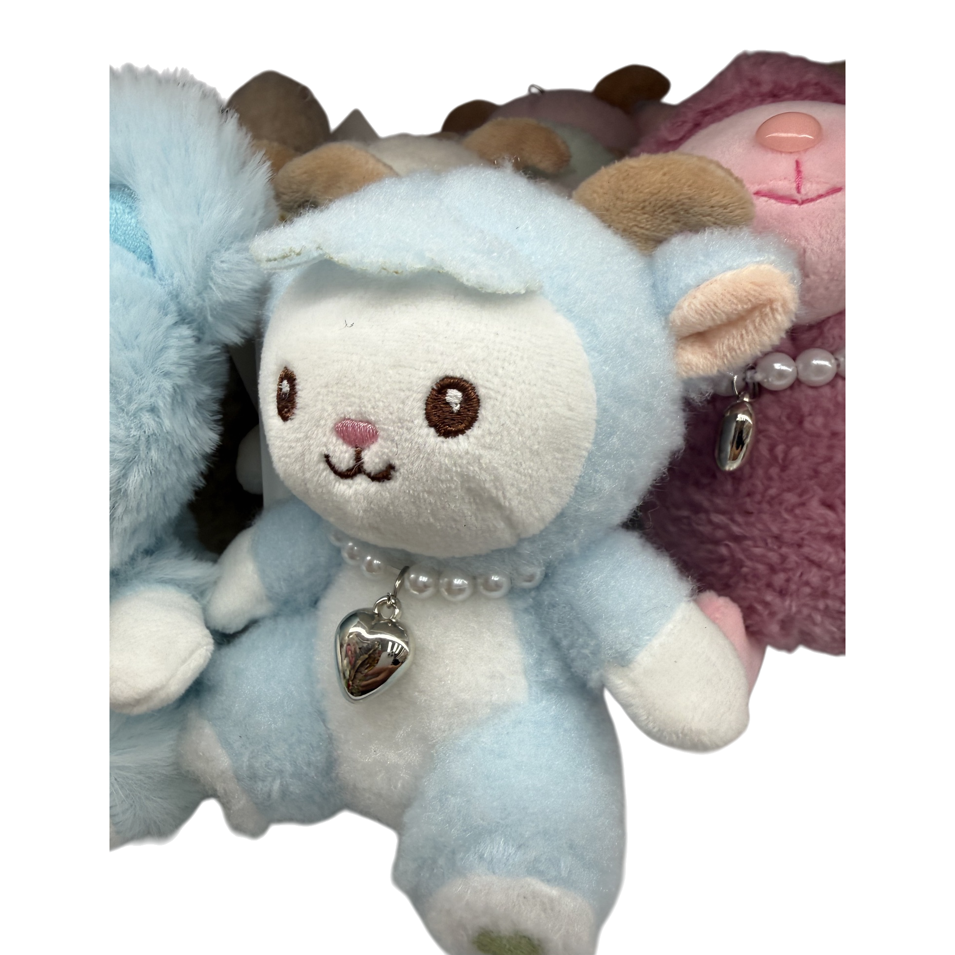 Azul claro peluche oveja muñeca cute holder peluche juguete para niños regalo Item Picture