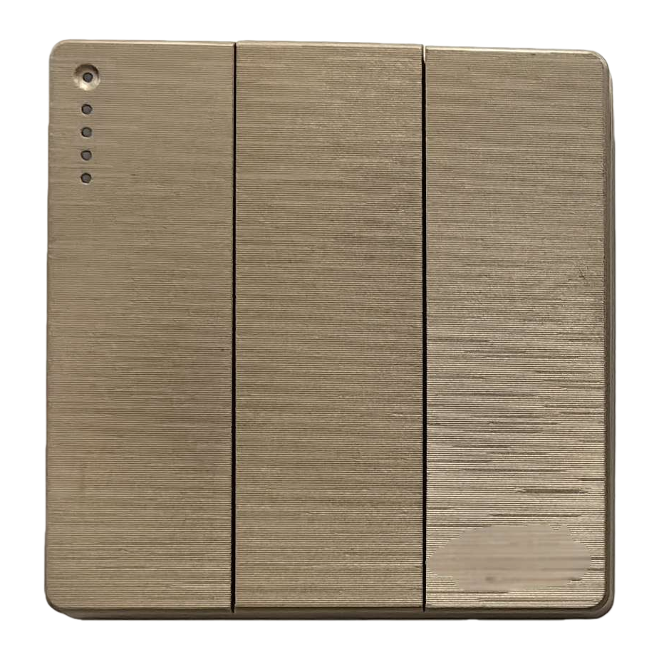 M1 oro/gris tri-apertura interruptor de pared de control único 86 tipo oficina casera zócalo de pared universal especial para exportación Item Picture