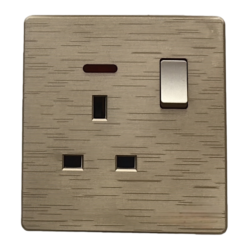 M1 oro/gris 13A pared zócalo tipo 86 interruptor zócalo salida combinada especial para Item Picture