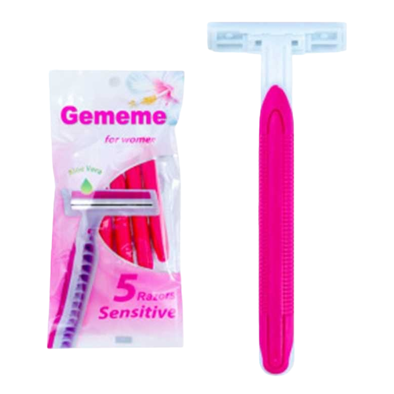 Pink ladies' shaving knife, flexible stainless steel blade, close-fitting curve design, portable travel outfit Item Picture