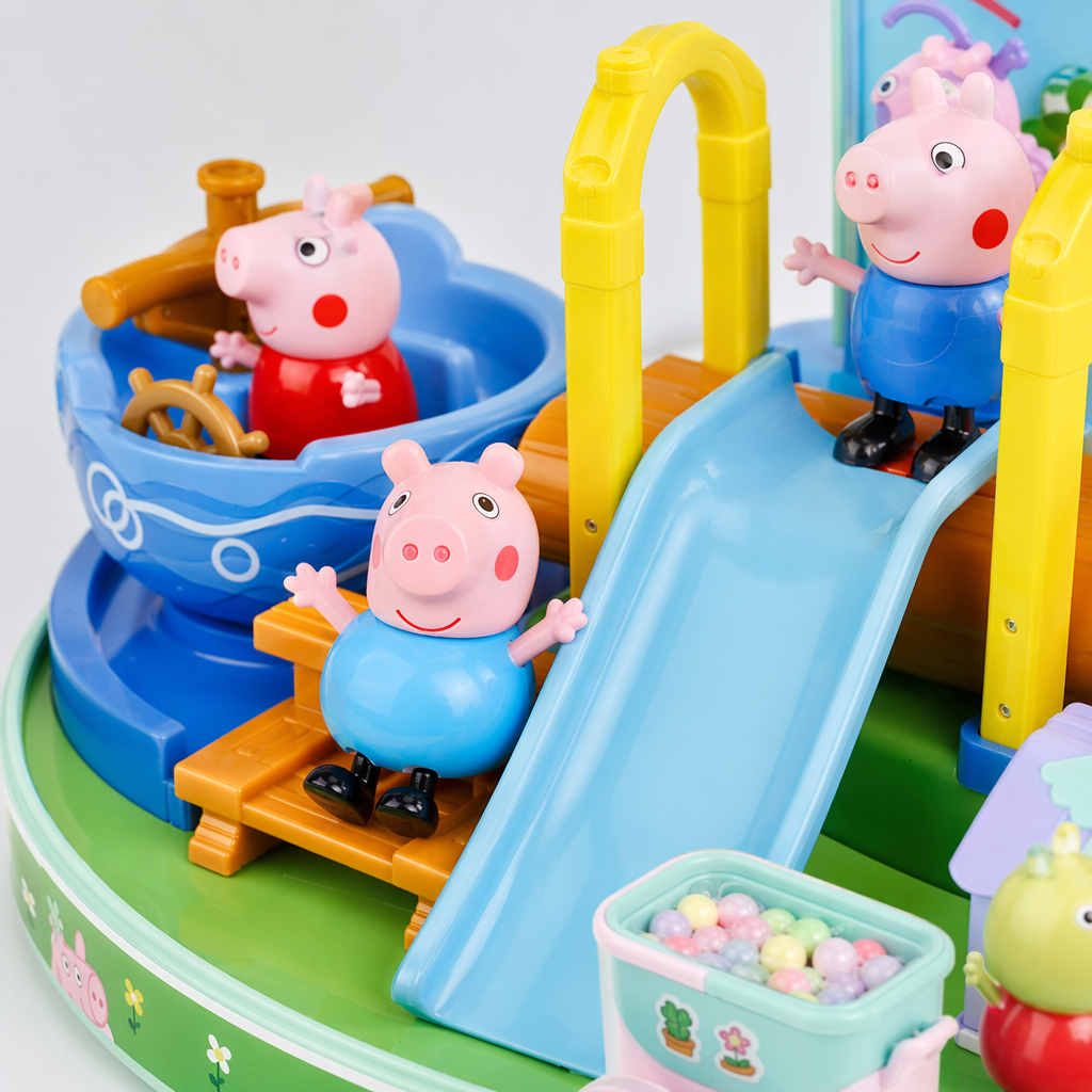 Colorful peppa pig land toy set para niños puzzles early learning muñecas interactivas Application Scenario