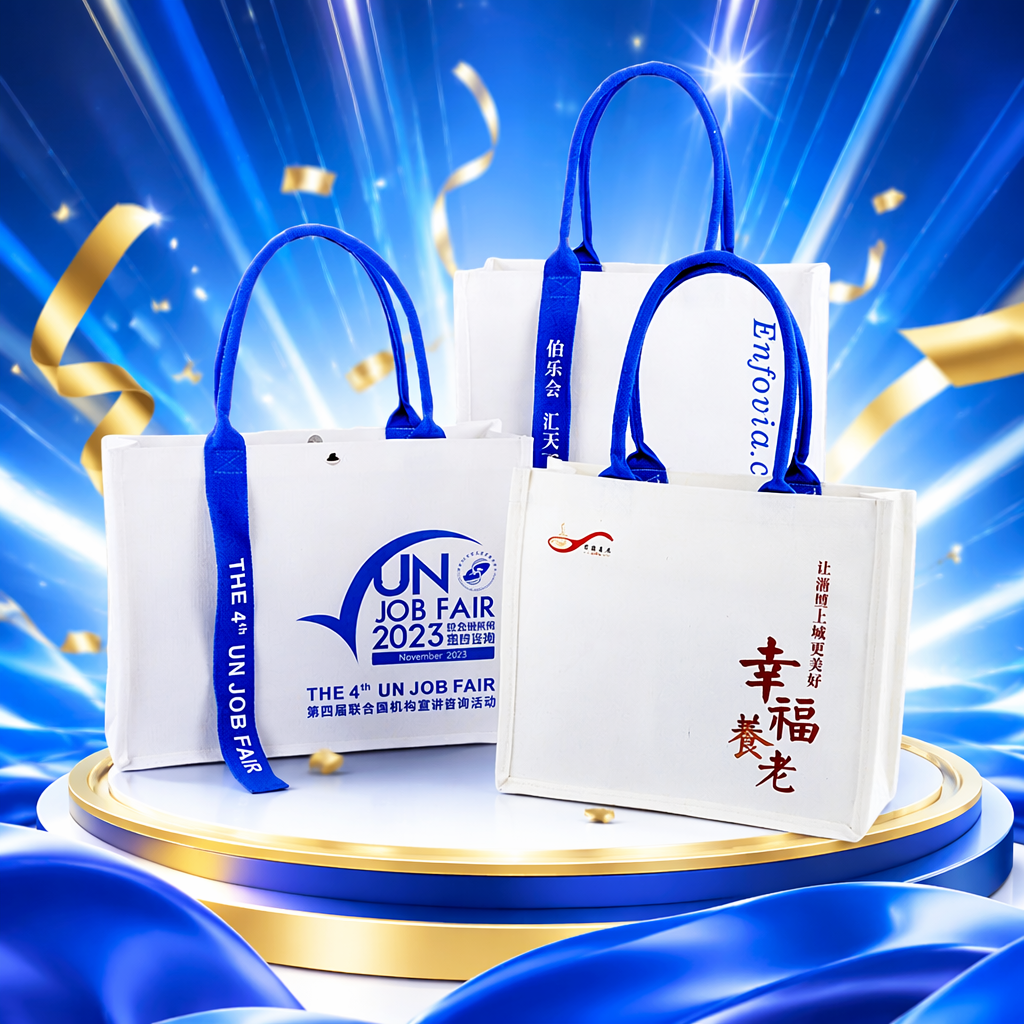 White canvas handbag, large-capacity, simple, versatile and eco-friendly shopping bag Specification image