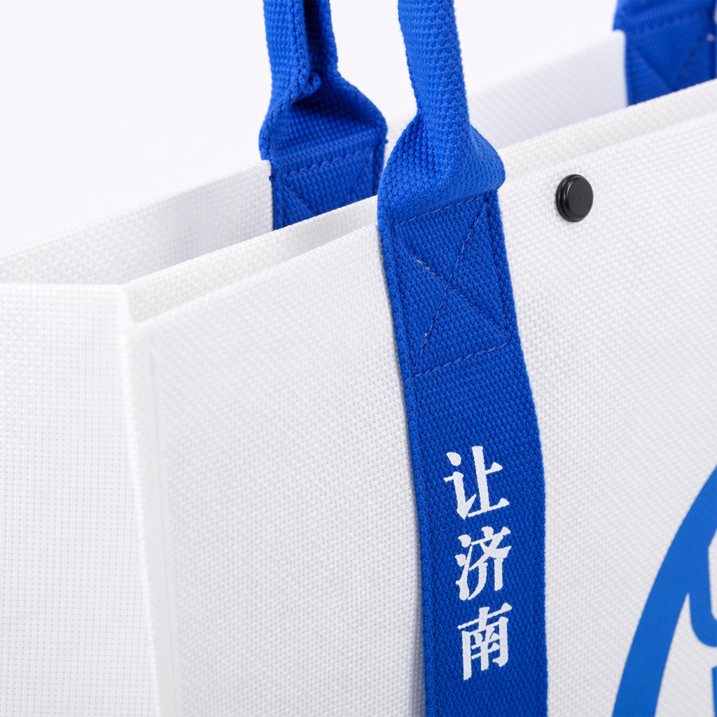 White canvas handbag, large-capacity, simple, versatile and eco-friendly shopping bag Application Scenario
