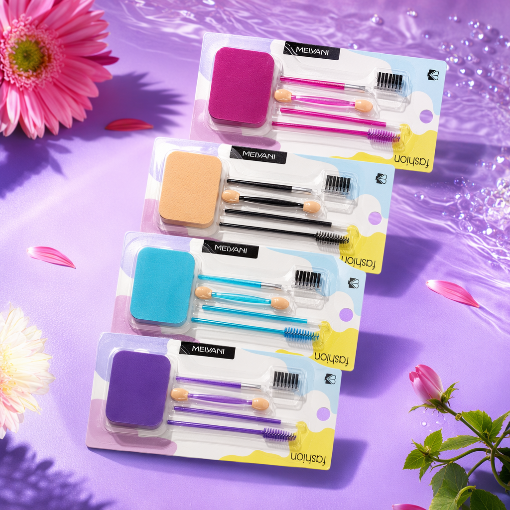 Colorful makeup tool set, multi-functional makeup brush combination, portable storage Specification image