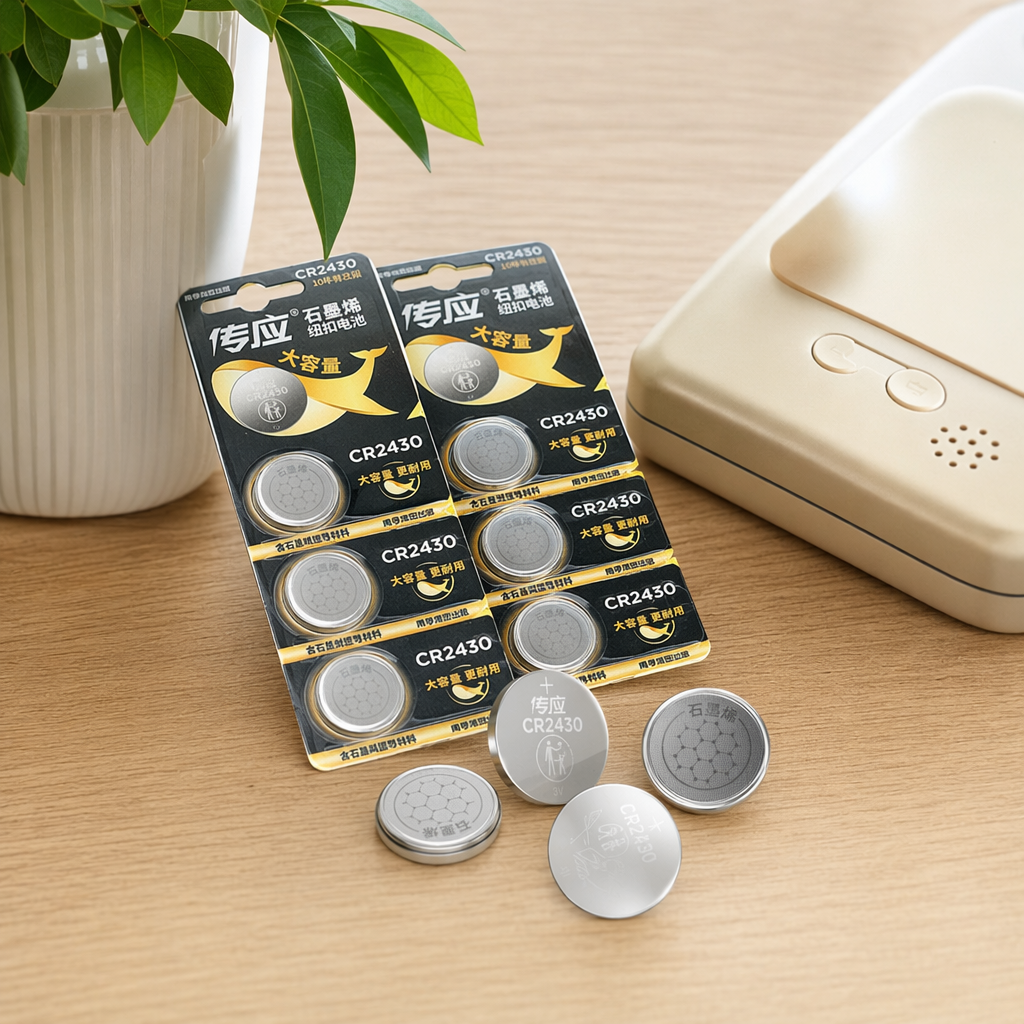 Nanfu Chuanying CR2430 CR2450 button battery Yellow poster with physical packaging picture, free screwdriver, graphene structure, large capacity, more durable details Picture