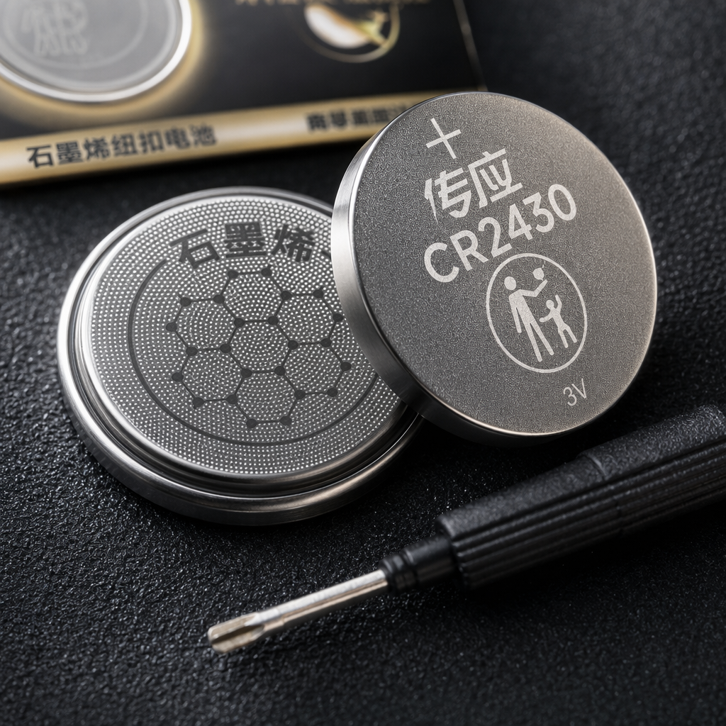 Nanfu Chuanying CR2430 CR2450 button battery Yellow poster with physical packaging picture, free screwdriver, graphene structure, large capacity, more durable Application Scenario