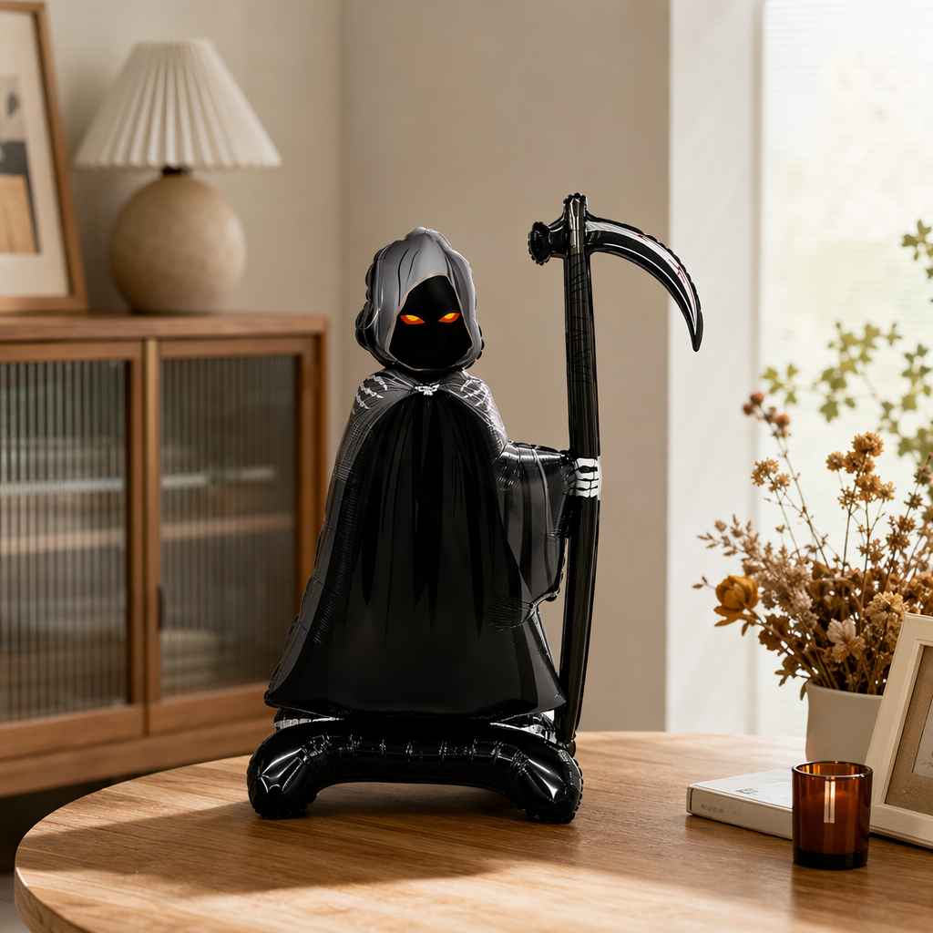 بالونات الموت الأسود، يحمل المنجل والبرتقالي، على ركبتيه details Picture