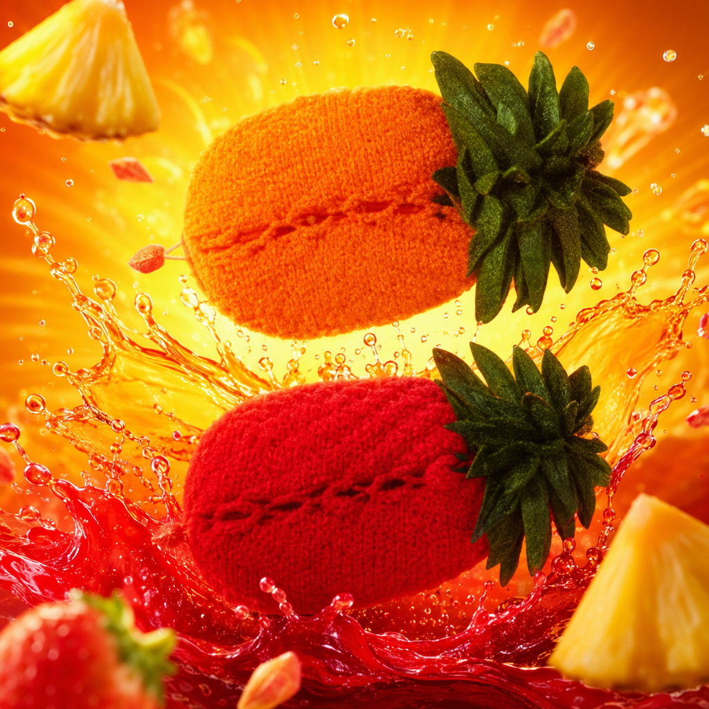 Fresh fruit gift box set with orange pineapple and red pineapple in two colors Specification image