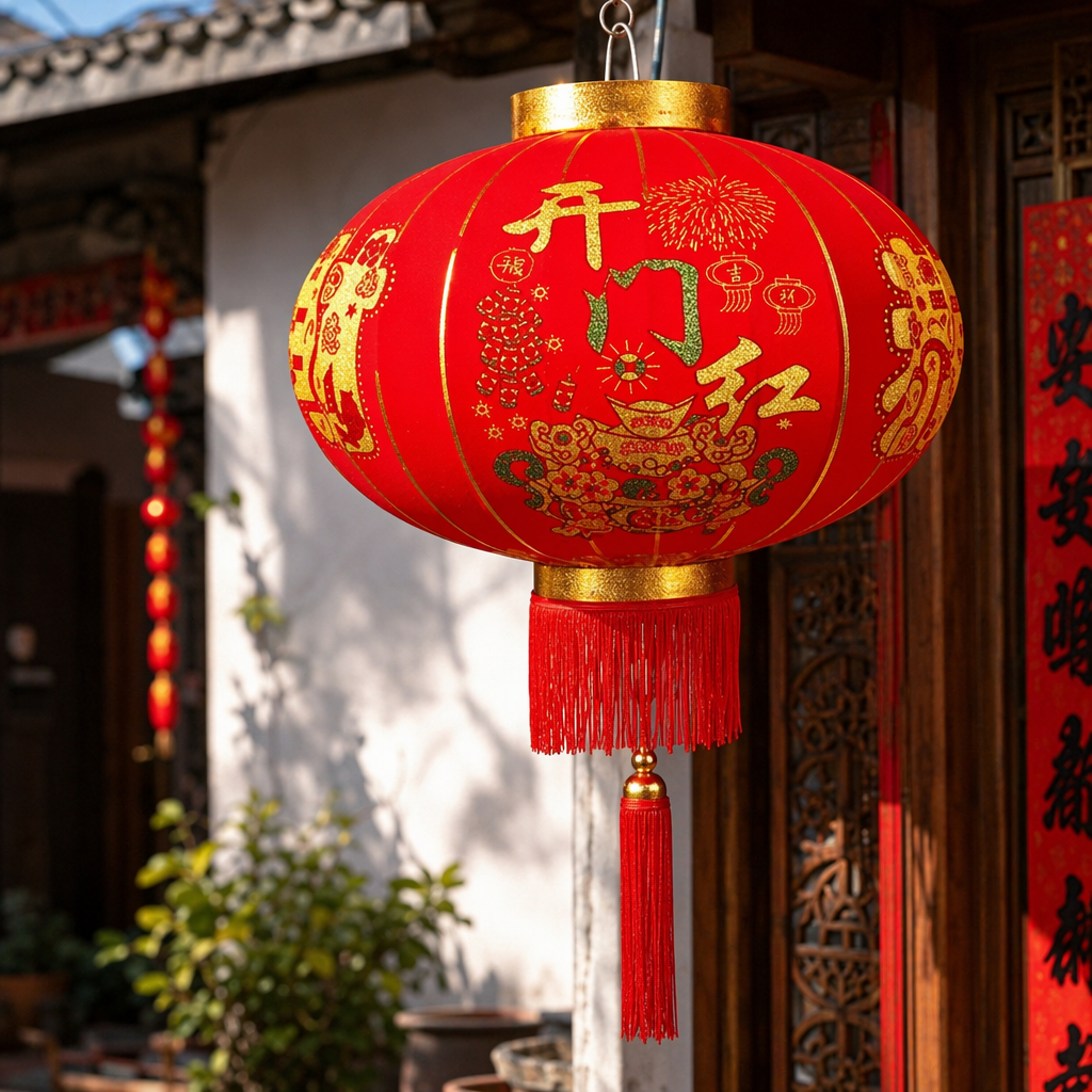 Red lanterns, hand-woven bamboo hanging decorations, for indoor decoration during the Spring Festival and Lantern Festival details Picture