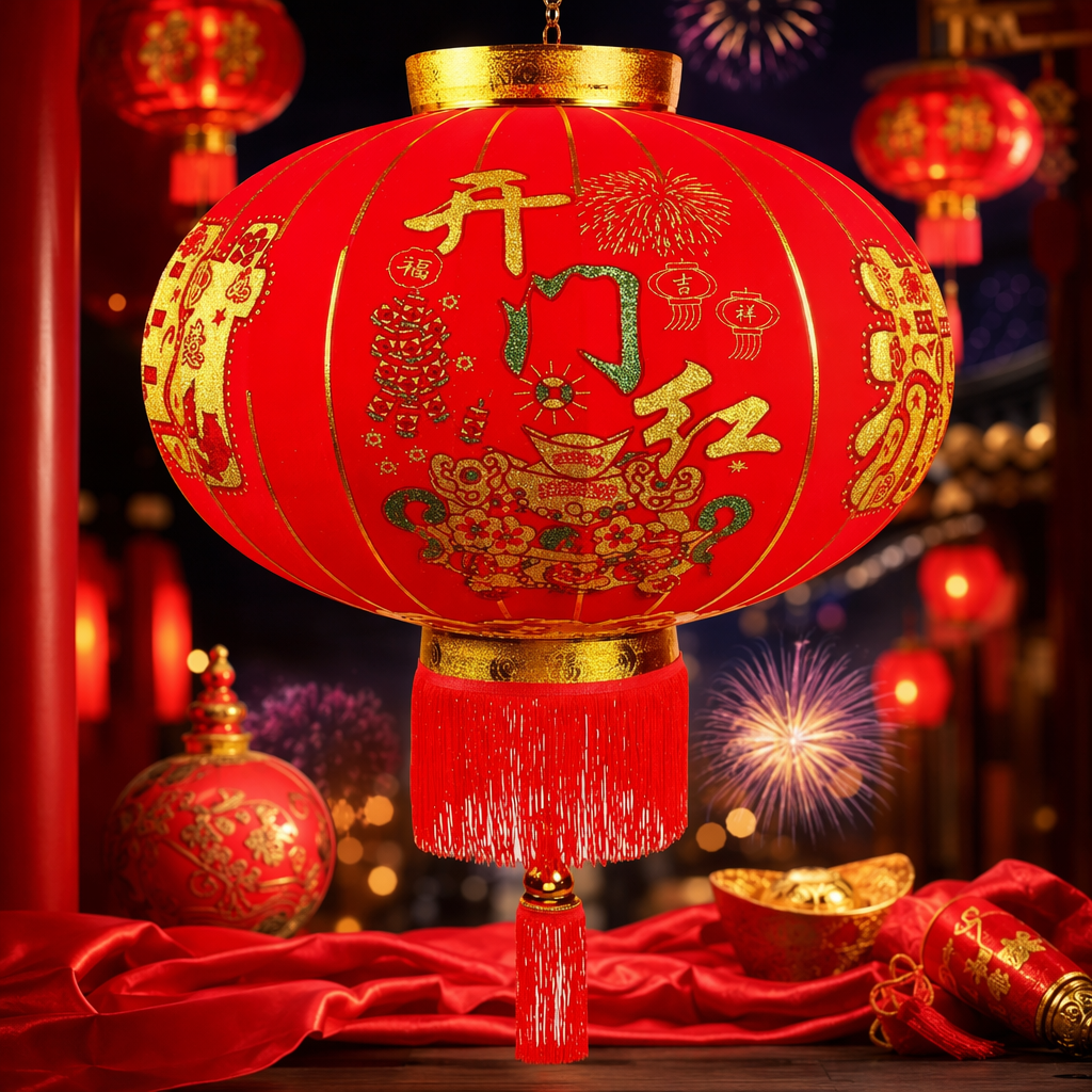 Red lanterns, hand-woven bamboo hanging decorations, for indoor decoration during the Spring Festival and Lantern Festival Specification image