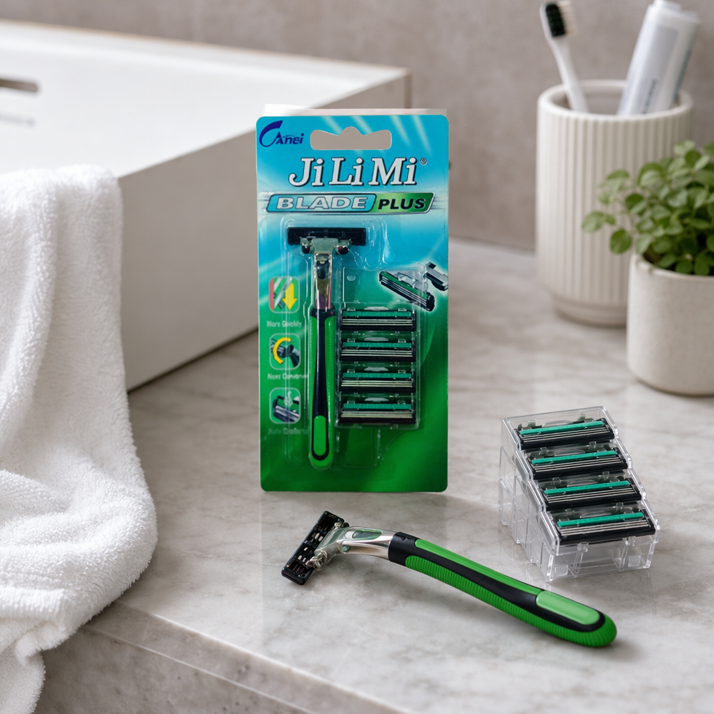 Gilimie green pack razor con cuatro piezas de punta details Picture