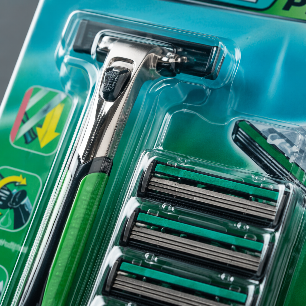 Gilimie green pack razor con cuatro piezas de punta Application Scenario