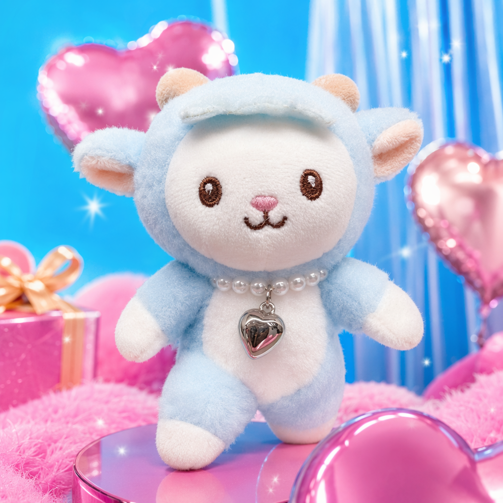 Azul claro peluche oveja muñeca cute holder peluche juguete para niños regalo Specification image