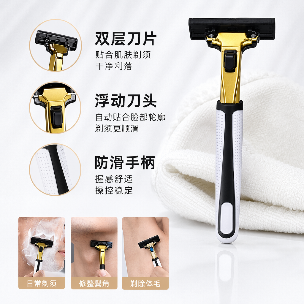 Super Beautiful brand green packaging razor