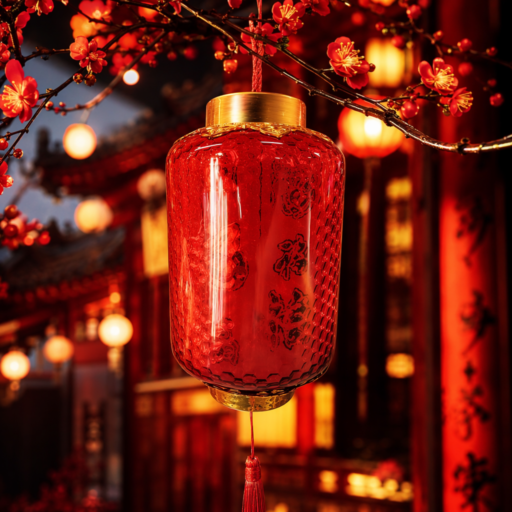 Red lanterns, Chinese-style hanging decorations, festival decorations, home festive atmosphere lights Specification image