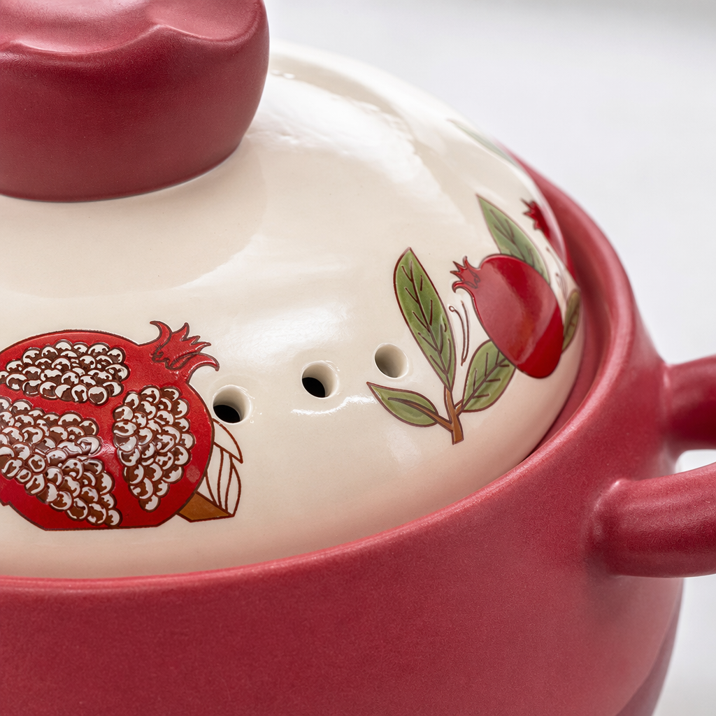 The red clay pot is a household ceramic soup pot and stew pot that can withstand high temperatures and prevent scalding Application Scenario