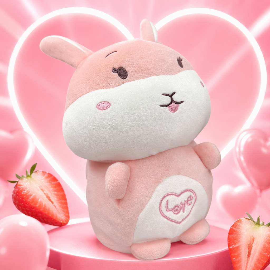 Pink plush toys, cute cartoon throw pillows, plush figurines, plush dolls Specification image