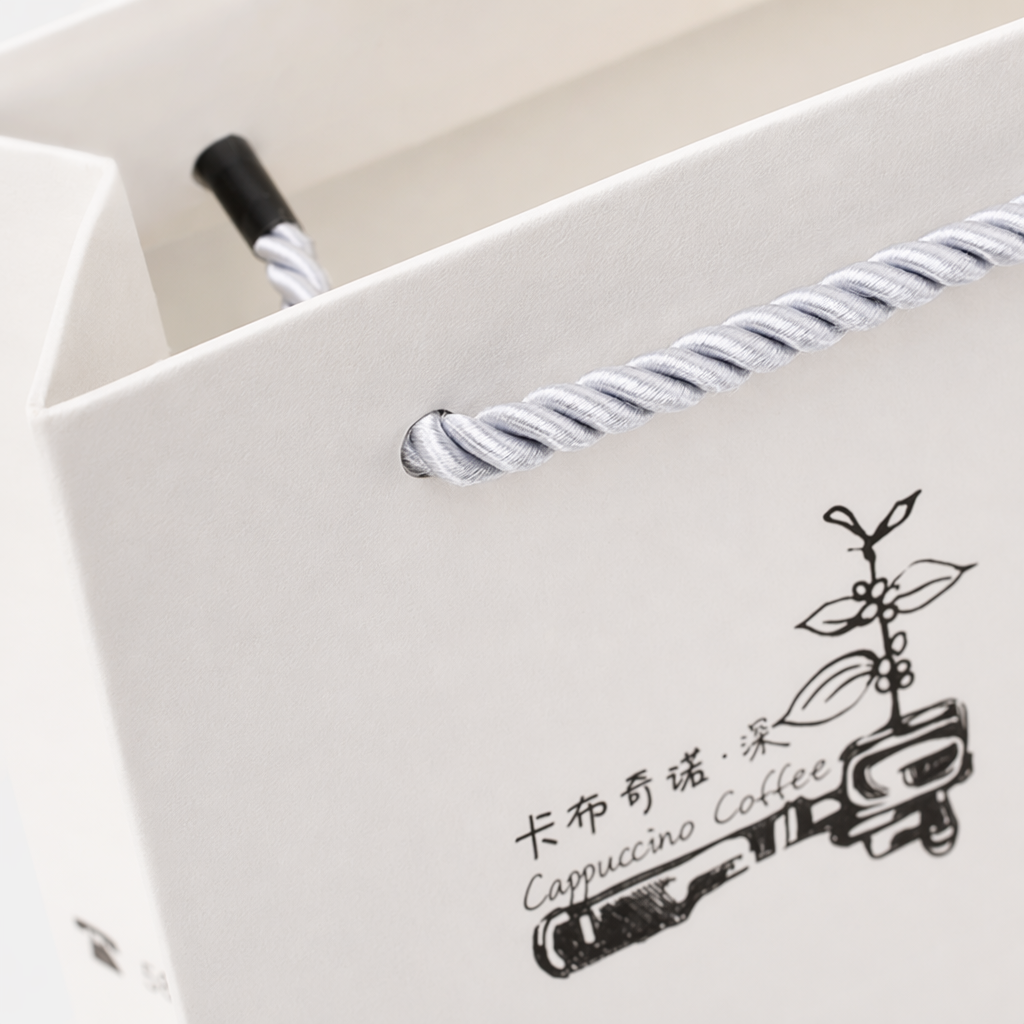 White kraft paper handbag, eco-friendly and simple shopping bag, customizable printed gift packaging bag Application Scenario